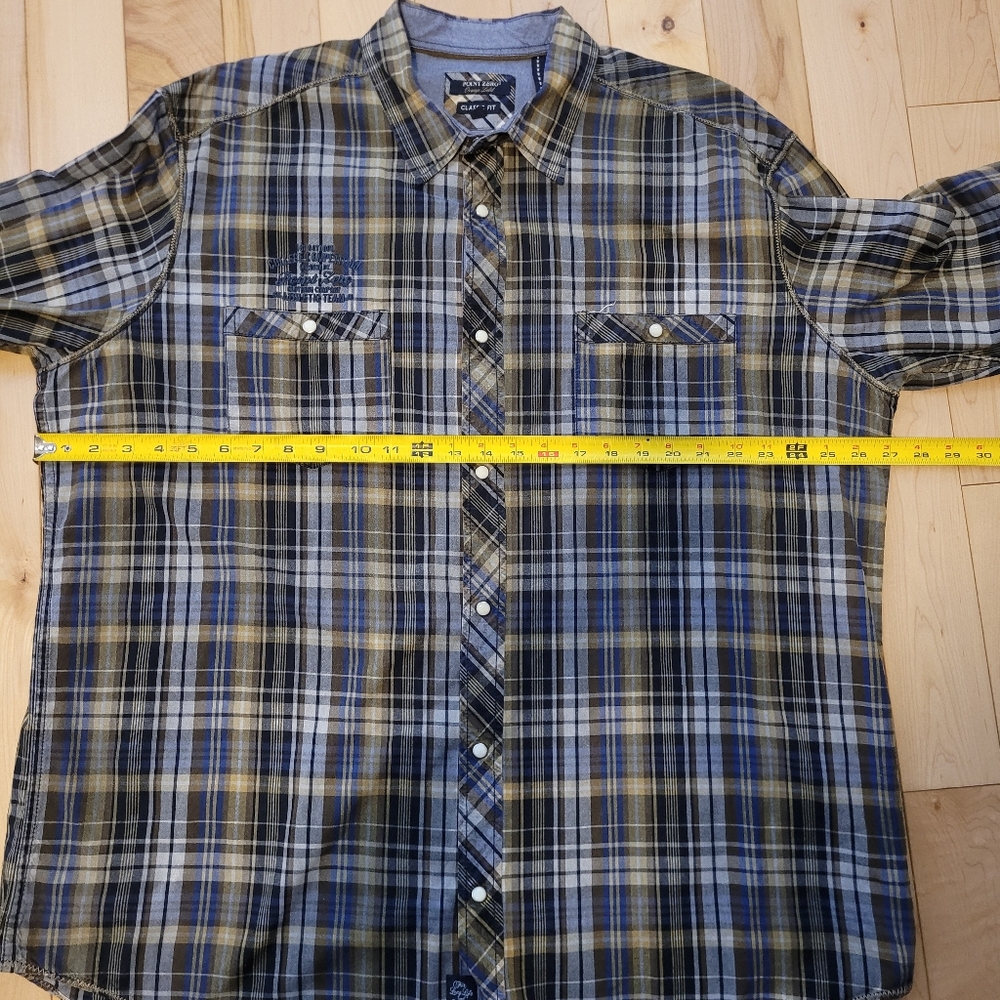 Point Zero men's size 2XT snap up long sleeve shirt - Picture 7 of 7